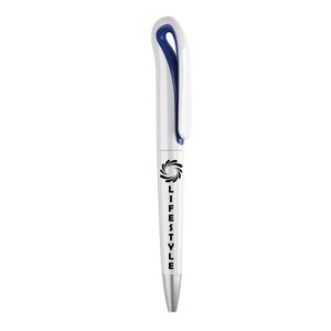 GiftRetail MO7793 - WHITESWAN Przekręcany długopis, ABS Niebieski