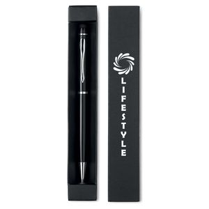 GiftRetail MO8476 - EDUAR Długopis z miękką końcówką Czarny