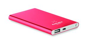 GiftRetail MO8735 - POWERFLAT Płaski Powerbank 4000mAh Czerwony