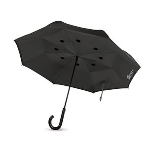 GiftRetail MO9002 - DUNDEE Odwrotnie otwierany parasol Czarny