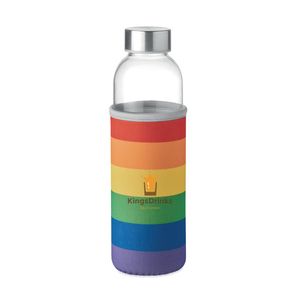 GiftRetail MO9358 - UTAH GLASS Szklana butelka w etui 500ml Multicolour