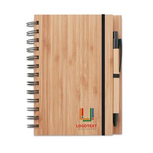 GiftRetail MO9435 - BAMBLOC Notatnik bambusowy Wood