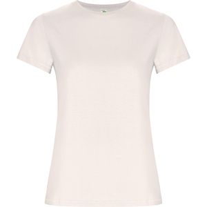 Roly CA6696 - GOLDEN WOMAN T-shirt z okrągłym dekoltem z bawełny organicznej Vintage White