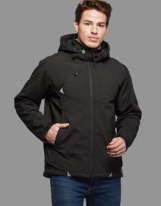 Mustaghata IRAZU - SOFTSHELL JACKET FOR MEN 3 LAYERS Czarny