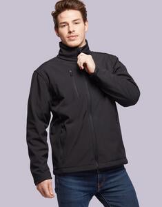 Mustaghata KOBE - SOFTSHELL JACKET FOR MEN 3 LAYERS Czarny