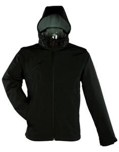 Mustaghata NISEKO - SOFTSHELL JACKET FOR MEN 3 LAYERS Czarny