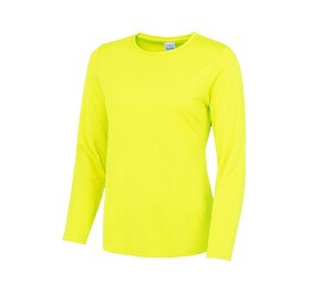 Just Cool JC012 - Neoteric ™ Women's Breathable Long Sleeve T-Shirt Electric Yellow