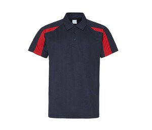 JUST COOL JC043 - CONTRAST COOL POLO French Navy / Fire Red