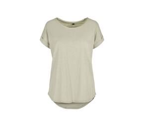Build Your Brand BY036 - T-shirt damski z długim tyłem Soft Salvia