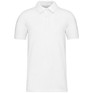 Kariban K2025 - Men's Organic 180 piqué polo shirt Biały