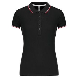 Kariban K251 - LADIES' SHORT SLEEVE POLO SHIRT Black / Red / White