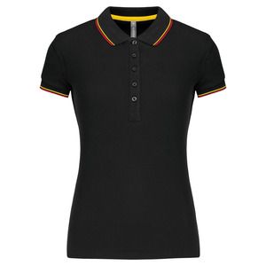 Kariban K251 - LADIES' SHORT SLEEVE POLO SHIRT Black / Red / Yellow