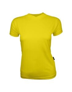 Mustaghata STEP - T-SHIRT RUNNING FOR WOMEN 140 G Neonowy żółty