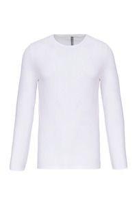 Kariban K3016 - Men's long-sleeved Crew neck t-shirt Biały