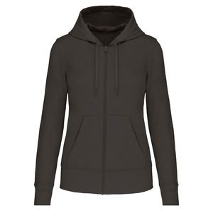 Kariban K4031 - Ladies' eco-friendly zip-through hoodie Ciemna szarość