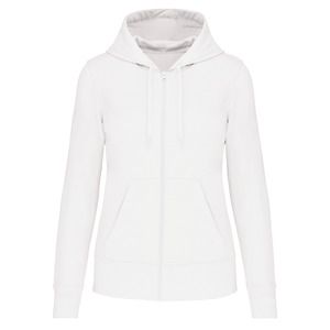 Kariban K4031 - Ladies' eco-friendly zip-through hoodie Biały
