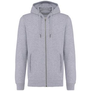 Kariban K4008 - Unisex eco-friendly French Terry zipped hooded sweatshirt Szarość Oxfordu