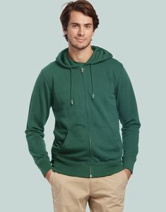 Les Filosophes MONTAIGNE - Unisex Organic Cotton Zipped Hoodie Made in France Butelkowy