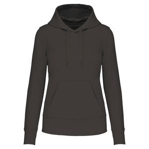 Kariban K4028 - Ladies' eco-friendly hooded sweatshirt Ciemna szarość
