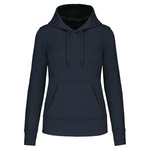 Kariban K4028 - Ladies' eco-friendly hooded sweatshirt Granatowy