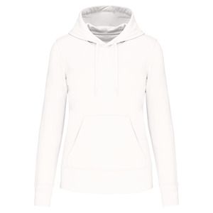 Kariban K4028 - Ladies' eco-friendly hooded sweatshirt Biały