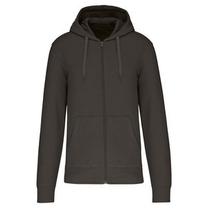 Kariban K4030 - Men's eco-friendly zip-through hoodie Ciemna szarość