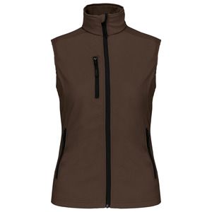 Kariban K404 - LADIES' SOFTSHELL BODYWARMER Czekoladowy