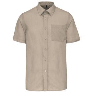 Kariban K551 - ACE - MEN'S SHORT SLEEVE EASY CARE POLYCOTTON POPLIN SHIRT Beżowy