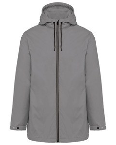 Kariban K6153 - Unisex hooded jacket with micro-polarfleece lining Srebny