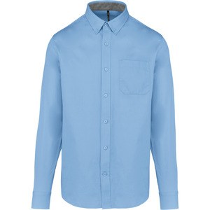 Kariban K586 - Men's Nevada long sleeve cotton shirt Błękit