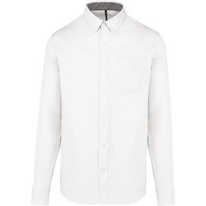 Kariban K586 - Men's Nevada long sleeve cotton shirt Biały