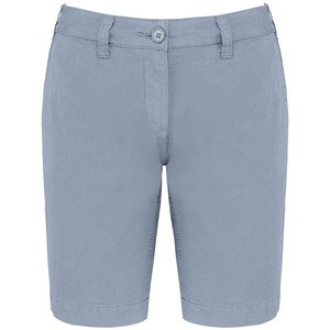 Kariban K753 - Ladies' washed effect bermuda shorts Washed Smoky Blue