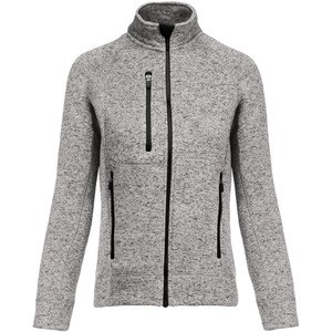 Kariban K9107 - Ladies’ full zip heather jacket Mieszanka jasnej szarości