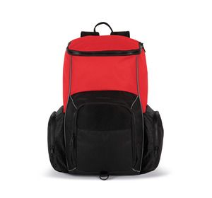 Kimood KI0176 - Recycled waterproof sports backpack with object holder Czerwono/czarny