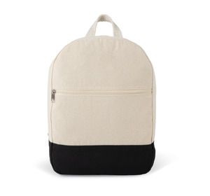 Kimood KI0185 - Essential backpack in cotton Naturalny/Czarny