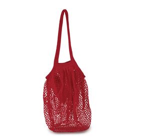 Kimood KI0285 - Bawełniana torba z siatki  Wiśniowo-czerwony