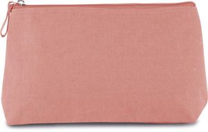 Kimood KI0727 - Cotton canvas toiletry bag Przykurzony róż