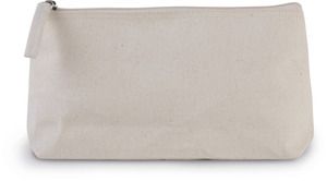 Kimood KI0728 - Cotton canvas toiletry bag Naturalny