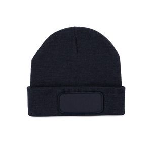 K-up KP890 - Recycled beanie with patch Granatowy