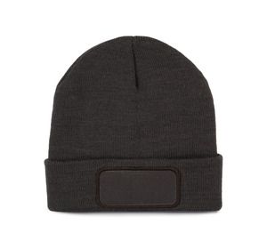 K-up KP891 - Recycled beanie with patch and Thinsulate lining Ciemna szarość