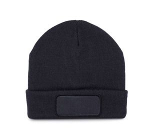 K-up KP891 - Recycled beanie with patch and Thinsulate lining Granatowy