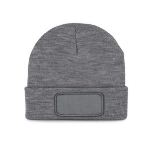 K-up KP891 - Recycled beanie with patch and Thinsulate lining Szarość Oxfordu