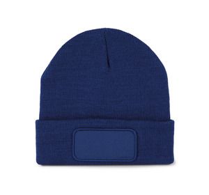 K-up KP891 - Recycled beanie with patch and Thinsulate lining ciemnoniebieski