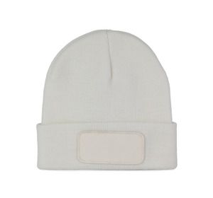 K-up KP891 - Recycled beanie with patch and Thinsulate lining Biały
