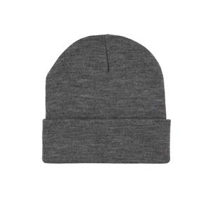 K-up KP892 - Recycled beanie with knitted turn-up Szarość wrzosu