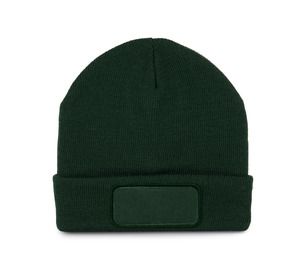 K-up KP894 - Beanie with patch and Thinsulate lining Zieleń lasu