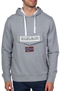 NAPAPIJRI NP0A4F9F - Burgee SUM 3 hooded sweatshirt Medium grey melange