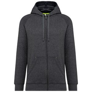 PROACT PA383 - Unisex zipped fleece hoodie Ciemnoszary