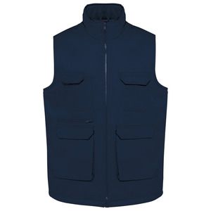 WK. Designed To Work WK607 - Unisex padded multi-pocket polycotton vest Granatowy