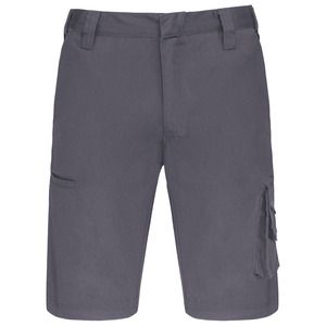 WK. Designed To Work WK763 - Multi pocket workwear Bermuda shorts Metaliczny